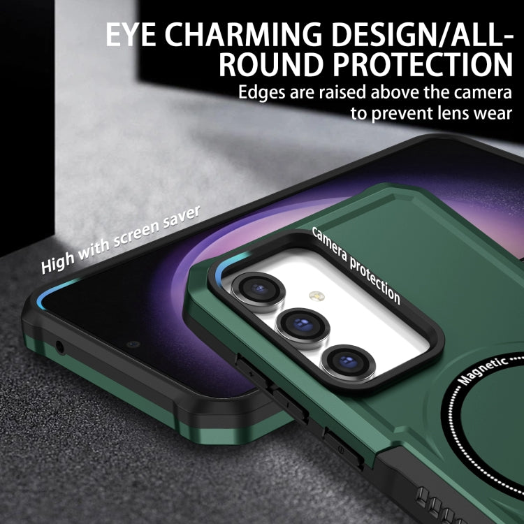 For Samsung Galaxy S23 FE MagSafe Shockproof Armor Phone Case(Dark Green) - Galaxy S23 5G Cases by PMC TechLife | Online Shopping South Africa | PMC TechLife