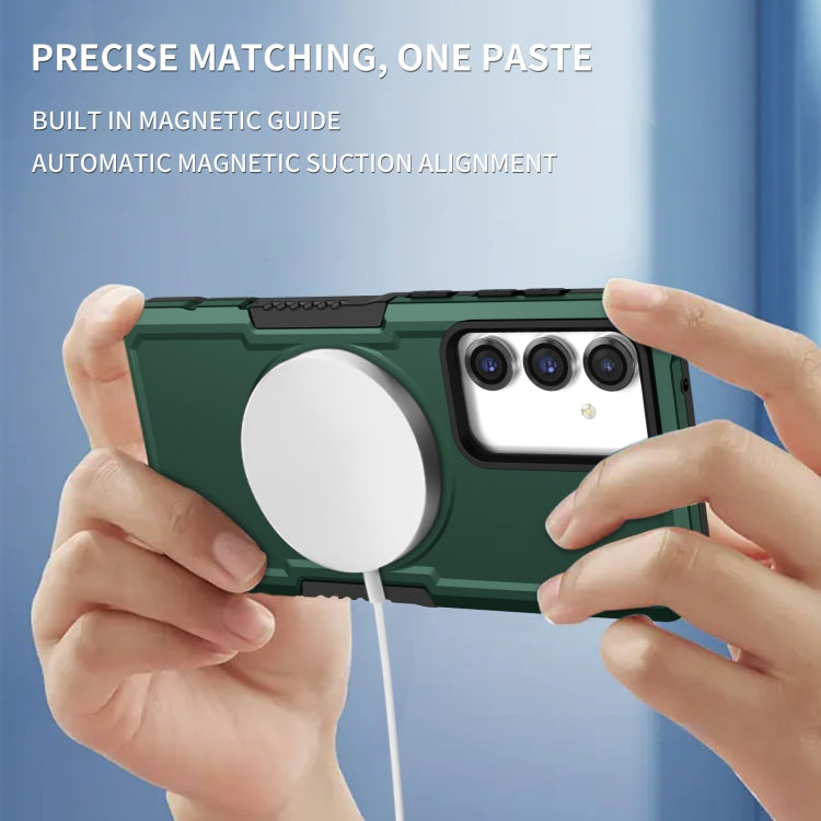 For Samsung Galaxy S23 FE MagSafe Shockproof Armor Phone Case(Dark Green) - Galaxy S23 5G Cases by PMC TechLife | Online Shopping South Africa | PMC TechLife