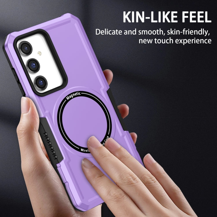 For Samsung Galaxy S23 FE MagSafe Shockproof Armor Phone Case(Purple) - Galaxy S23 5G Cases by PMC Jewellery | Online Shopping South Africa | PMC Jewellery