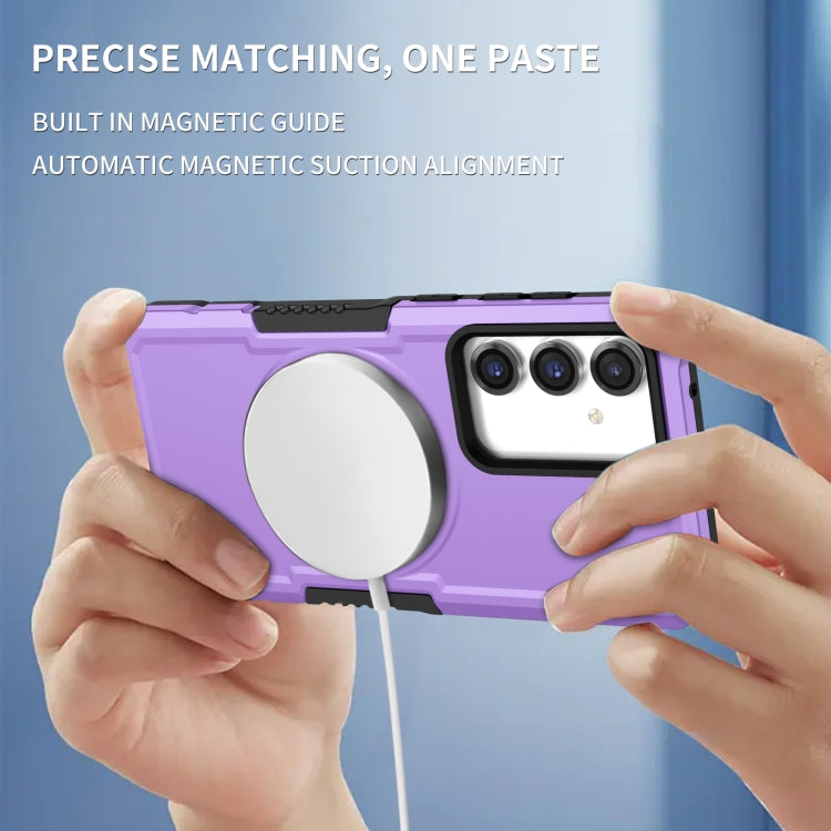 For Samsung Galaxy S23 FE MagSafe Shockproof Armor Phone Case(Purple) - Galaxy S23 5G Cases by PMC TechLife | Online Shopping South Africa | PMC TechLife