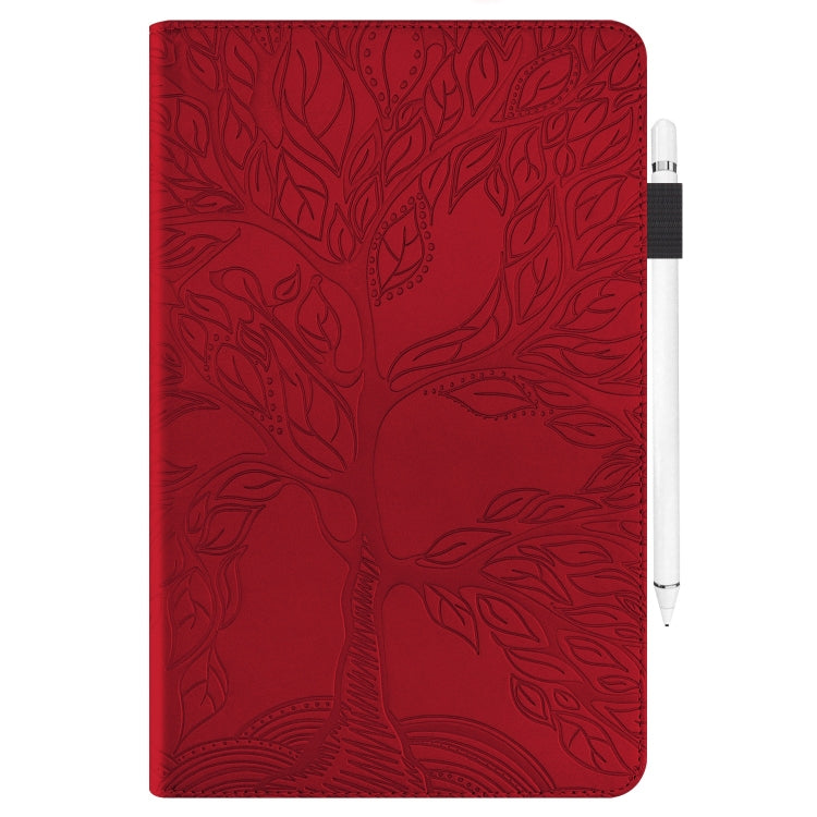 For Samsung Galaxy Tab S9+ Life Tree Series Horizontal Flip Leather Tablet Case(Red) - Galaxy Tab S9+ Cases by PMC Jewellery | Online Shopping South Africa | PMC Jewellery | Buy Now Pay Later Mobicred