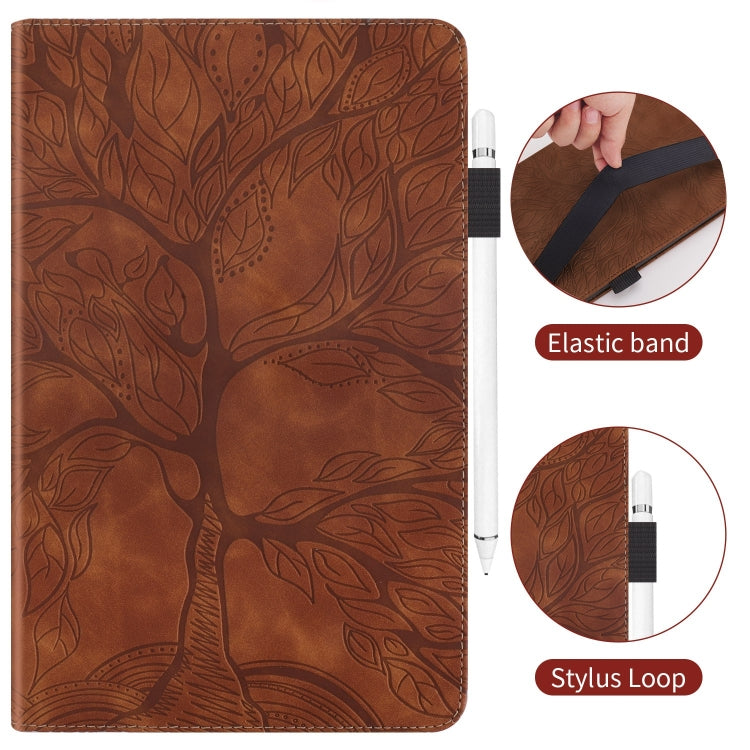 For Samsung Galaxy Tab S9+ / S9 FE+ Life Tree Series Horizontal Flip Leather Tablet Case(Brown) - Galaxy Tab S9+ Cases by PMC Jewellery | Online Shopping South Africa | PMC Jewellery | Buy Now Pay Later Mobicred