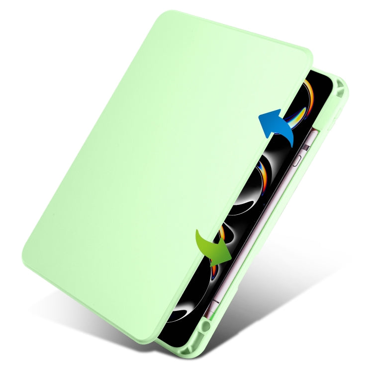 For iPad Pro 11 2024 Acrylic 360 Rotation Detachable Leather Tablet Case(Green) - iPad Pro 11 2024 Cases by PMC TechLife | Online Shopping South Africa | PMC TechLife | Buy Now Pay Later Mobicred