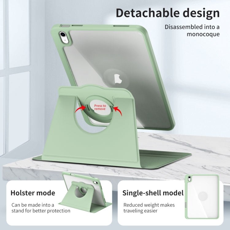 For iPad Air 11 2024 Acrylic 360 Rotation Detachable Leather Tablet Case(Green) - iPad Air 11 2024 Cases by PMC TechLife | Online Shopping South Africa | PMC TechLife | Buy Now Pay Later Mobicred