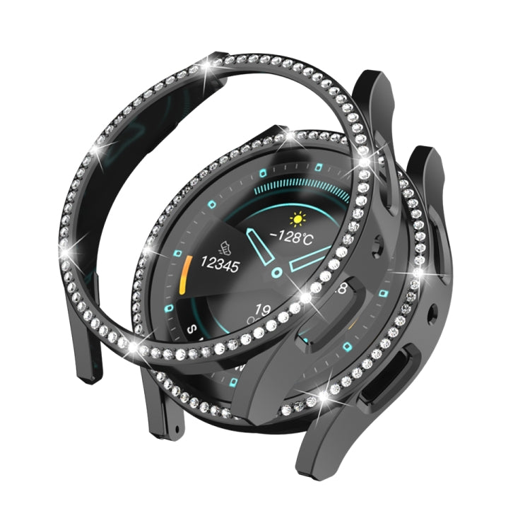 For Samsung Galaxy Watch 6 40mm Diamond Hollow PC Watch Protective Case(Black) - Watch Cases by PMC Jewellery | Online Shopping South Africa | PMC Jewellery