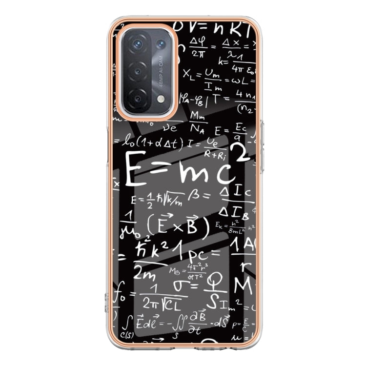 For OPPO A74 / A93 5G / A54 5G / A93s 5G Electroplating Marble Dual-side IMD Phone Case(Equation) - OPPO Cases by PMC Jewellery | Online Shopping South Africa | PMC Jewellery | Buy Now Pay Later Mobicred