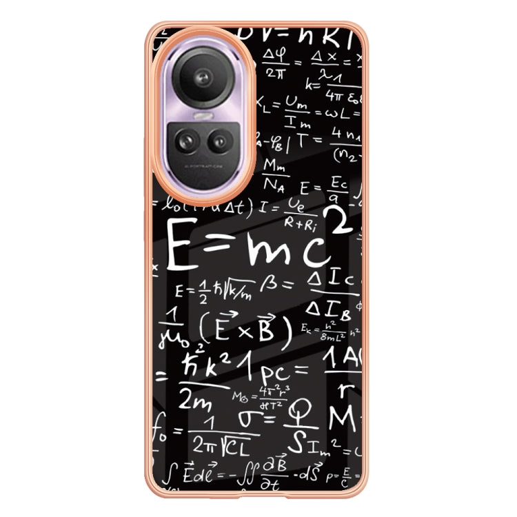 For OPPO Reno10 Pro 5G Global Electroplating Marble Dual-side IMD Phone Case(Equation) - OPPO Cases by PMC Jewellery | Online Shopping South Africa | PMC Jewellery | Buy Now Pay Later Mobicred