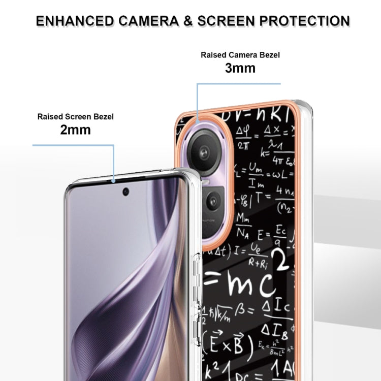 For OPPO Reno10 Pro 5G Global Electroplating Marble Dual-side IMD Phone Case(Equation) - OPPO Cases by PMC Jewellery | Online Shopping South Africa | PMC Jewellery | Buy Now Pay Later Mobicred