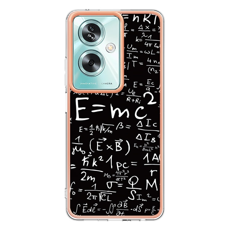 For OPPO A79 5G Global Electroplating Marble Dual-side IMD Phone Case(Equation) - OPPO Cases by PMC TechLife | Online Shopping South Africa | PMC TechLife | Buy Now Pay Later Mobicred