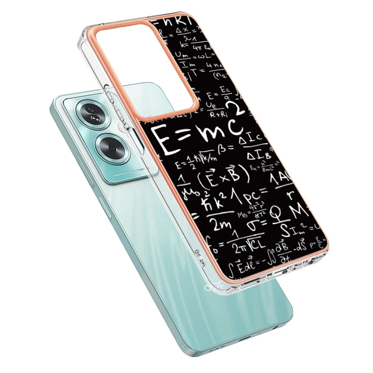 For OPPO A79 5G Global Electroplating Marble Dual-side IMD Phone Case(Equation) - OPPO Cases by PMC TechLife | Online Shopping South Africa | PMC TechLife | Buy Now Pay Later Mobicred