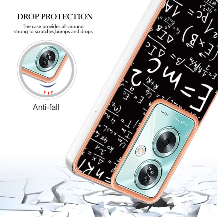 For OPPO A79 5G Global Electroplating Marble Dual-side IMD Phone Case(Equation) - OPPO Cases by PMC TechLife | Online Shopping South Africa | PMC TechLife | Buy Now Pay Later Mobicred