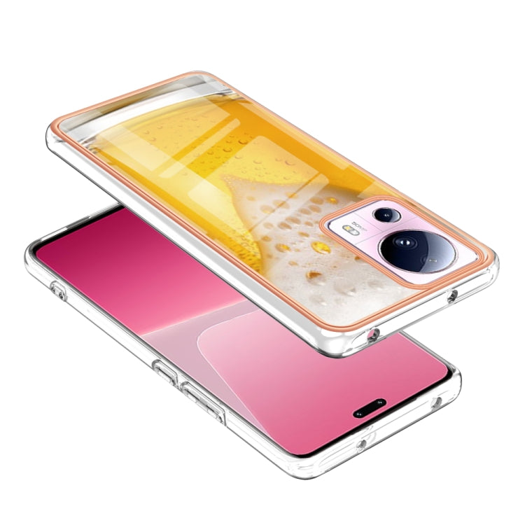 For Xiaomi 13 Lite 5G Electroplating Marble Dual-side IMD Phone Case(Draft Beer) - 13 Lite Cases by PMC Jewellery | Online Shopping South Africa | PMC Jewellery | Buy Now Pay Later Mobicred