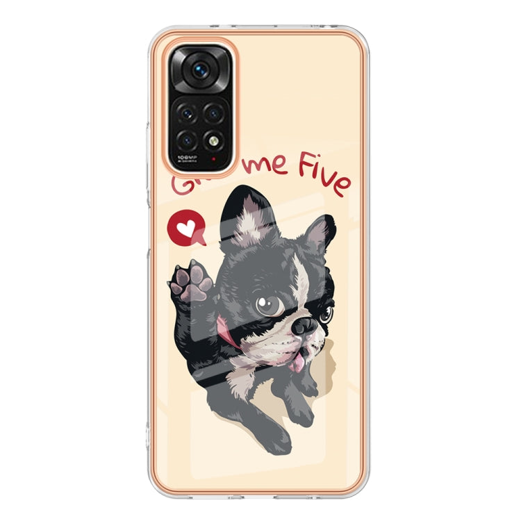 For Xiaomi Redmi Note 11s / Note 11 4G Electroplating Marble Dual-side IMD Phone Case(Lucky Dog) - Xiaomi Cases by PMC Jewellery | Online Shopping South Africa | PMC Jewellery | Buy Now Pay Later Mobicred