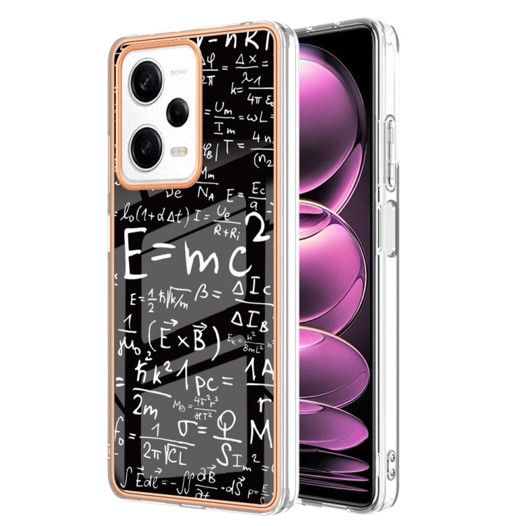 For Xiaomi Redmi Note 12 Pro 5G Global Electroplating Marble Dual-side IMD Phone Case(Equation) - Xiaomi Cases by PMC TechLife | Online Shopping South Africa | PMC TechLife | Buy Now Pay Later Mobicred