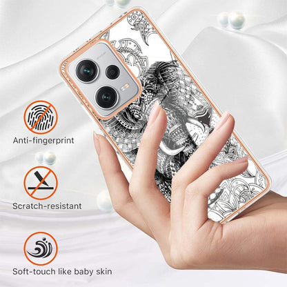 For Xiaomi Redmi Note 12 Pro+ Global Electroplating Marble Dual-side IMD Phone Case(Totem Elephant) - Xiaomi Cases by PMC Jewellery | Online Shopping South Africa | PMC Jewellery | Buy Now Pay Later Mobicred