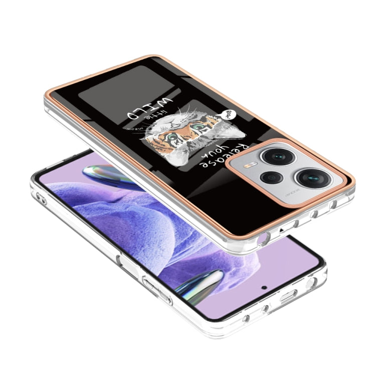 For Xiaomi Redmi Note 12 Pro+ Global Electroplating Marble Dual-side IMD Phone Case(Natural Growth) - Xiaomi Cases by PMC Jewellery | Online Shopping South Africa | PMC Jewellery | Buy Now Pay Later Mobicred