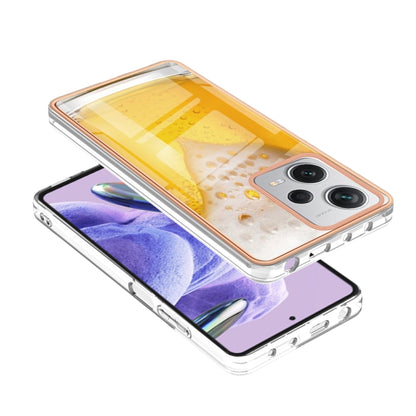 For Xiaomi Redmi Note 12 Pro+ Global Electroplating Marble Dual-side IMD Phone Case(Draft Beer) - Xiaomi Cases by PMC Jewellery | Online Shopping South Africa | PMC Jewellery | Buy Now Pay Later Mobicred