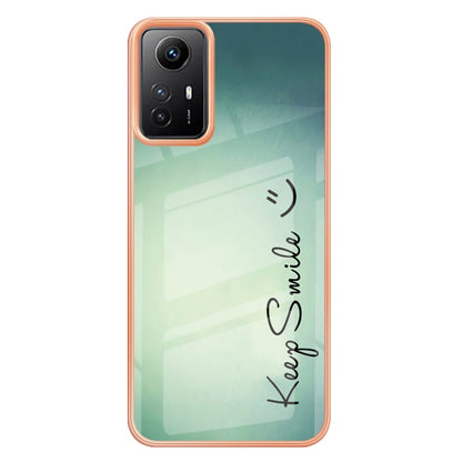 Xiaomi Redmi Note 12S 4G Electroplating Marble Dual-side IMD Phone Case(Smile) - Xiaomi Cases by PMC Jewellery | Online Shopping South Africa | PMC Jewellery | Buy Now Pay Later Mobicred