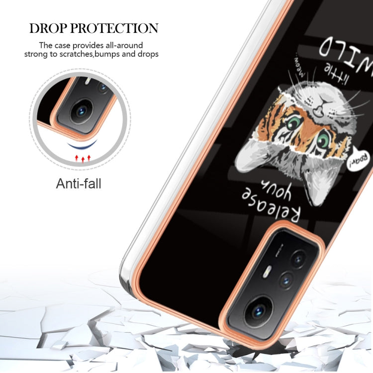 Xiaomi Redmi Note 12S 4G Electroplating Marble Dual-side IMD Phone Case(Natural Growth) - Xiaomi Cases by PMC TechLife | Online Shopping South Africa | PMC TechLife | Buy Now Pay Later Mobicred