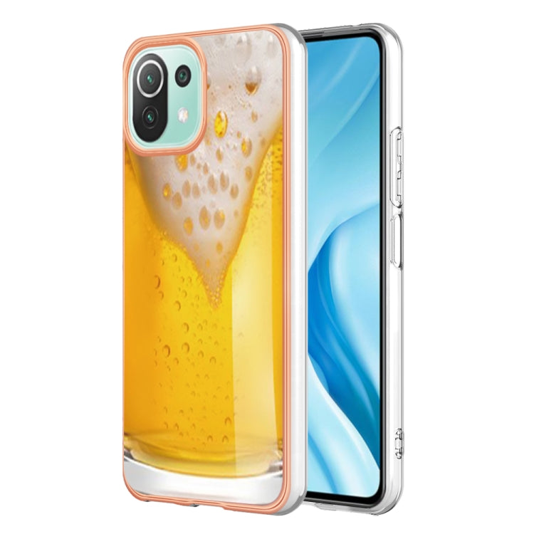 For Xiaomi 11 Lite Electroplating Marble Dual-side IMD Phone Case(Draft Beer) - Xiaomi Cases by PMC TechLife | Online Shopping South Africa | PMC TechLife | Buy Now Pay Later Mobicred