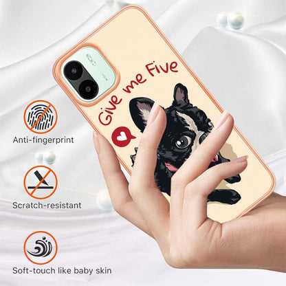 For Xiaomi Redmi A1 Electroplating Marble Dual-side IMD Phone Case(Lucky Dog) - Xiaomi Cases by PMC Jewellery | Online Shopping South Africa | PMC Jewellery | Buy Now Pay Later Mobicred