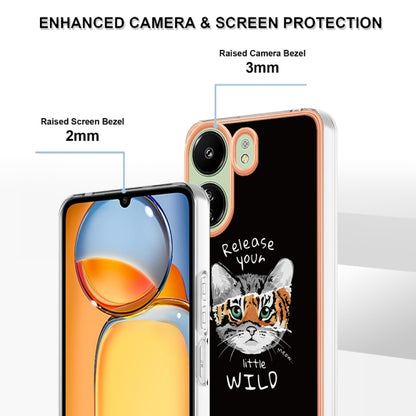 For Xiaomi Redmi 13C 4G Electroplating Marble Dual-side IMD Phone Case(Natural Growth) - 13C Cases by PMC Jewellery | Online Shopping South Africa | PMC Jewellery | Buy Now Pay Later Mobicred