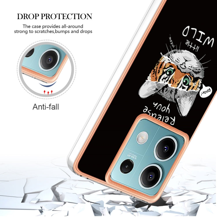 For Xiaomi Redmi Note 13 5G Electroplating Marble Dual-side IMD Phone Case(Natural Growth) - Note 13 Cases by PMC TechLife | Online Shopping South Africa | PMC TechLife | Buy Now Pay Later Mobicred