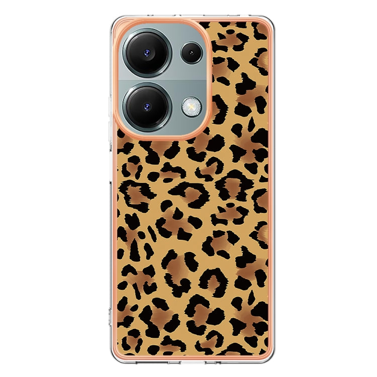 For Xiaomi Redmi Note 13 Pro 4G/Poco M6 Pro 4G Electroplating Marble Dual-side IMD Phone Case(Leopard Print) - Note 13 Pro Cases by PMC TechLife | Online Shopping South Africa | PMC TechLife | Buy Now Pay Later Mobicred