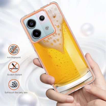 For Xiaomi Redmi Note 13 Pro 5G Global Electroplating Marble Dual-side IMD Phone Case(Draft Beer) - Note 13 Pro Cases by PMC Jewellery | Online Shopping South Africa | PMC Jewellery | Buy Now Pay Later Mobicred