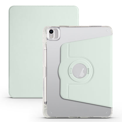 For iPad Air 13 2024 Clear Acrylic 360 Rotation Detachable Leather Tablet Case(Light Green) - iPad Air 13 2024 Cases by PMC Jewellery | Online Shopping South Africa | PMC Jewellery | Buy Now Pay Later Mobicred