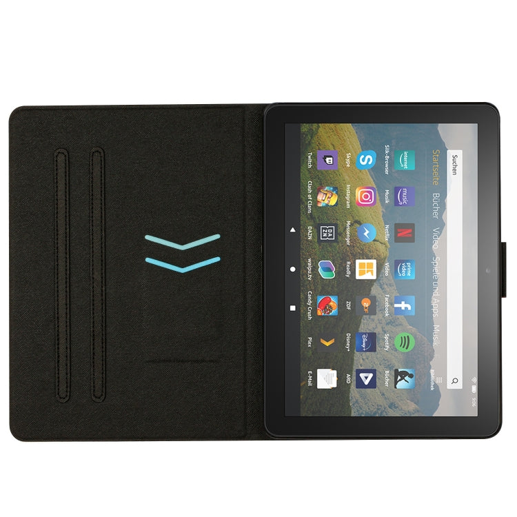For Amazon Kindle Fire Max 11 Colored Drawing Marble Smart Leather Tablet Case(Blue Marble) - Amazon by PMC TechLife | Online Shopping South Africa | PMC TechLife | Buy Now Pay Later Mobicred
