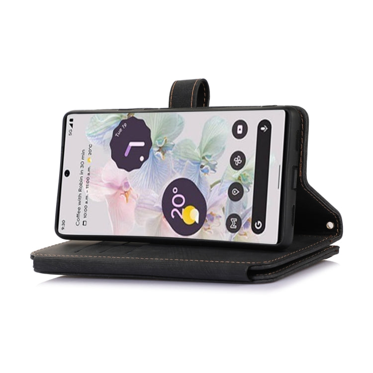 For Google Pixel 7a Dream 9-Card Wallet Zipper Bag Leather Phone Case(Black) - Google Cases by PMC TechLife | Online Shopping South Africa | PMC TechLife | Buy Now Pay Later Mobicred
