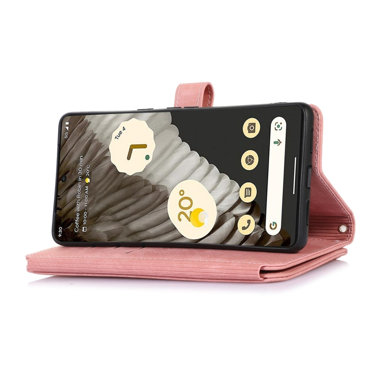 For Google Pixel 7 Pro Dream 9-Card Wallet Zipper Bag Leather Phone Case(Pink) - Google Cases by PMC Jewellery | Online Shopping South Africa | PMC Jewellery | Buy Now Pay Later Mobicred