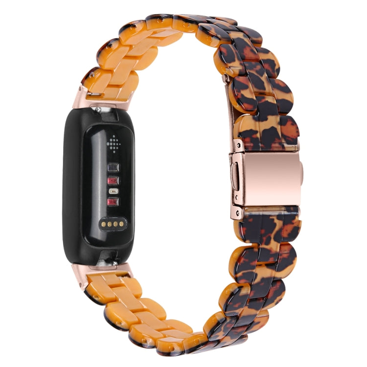 For Fitbit Inspire 3 Oval Resin Replacement Watch Band(Leopard) - Watch Bands by PMc TechLife | Online Shopping South Africa | PMc TechLife | Buy Now Pay Later Mobicred