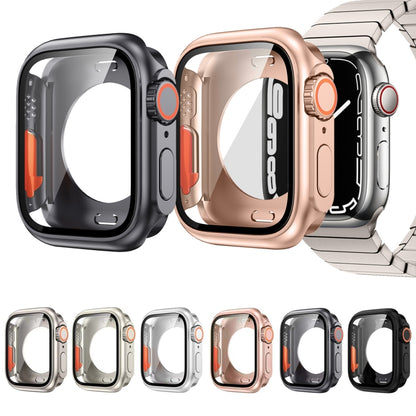 For Apple Watch Series 9 / 8 / 7 41mm Change to Ultra 49mm All-Inclusive Film Hybrid PC Watch Case(Rose Gold) - Watch Cases by PMC Jewellery | Online Shopping South Africa | PMC Jewellery | Buy Now Pay Later Mobicred