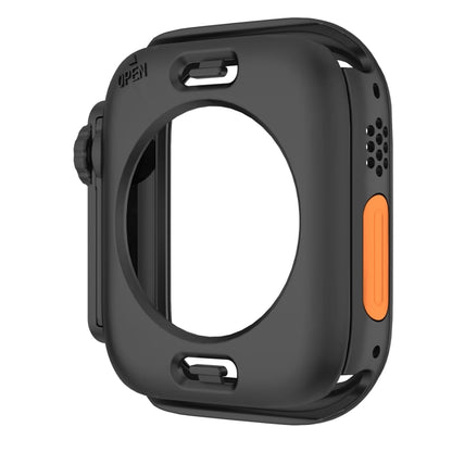 For Apple Watch Series 9 / 8 / 7 41mm Change to Ultra 49mm Waterproof All-Inclusive Film Hybrid PC Watch Case(Black) - Watch Cases by PMC Jewellery | Online Shopping South Africa | PMC Jewellery | Buy Now Pay Later Mobicred