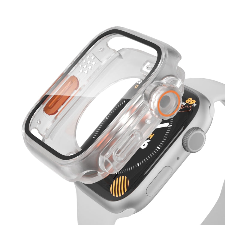 For Apple Watch Series 6 / 5 / 4 / SE 44mm Change to Ultra 49mm Waterproof All-Inclusive Film Hybrid PC Watch Case(Transparent) - Watch Cases by PMC Jewellery | Online Shopping South Africa | PMC Jewellery | Buy Now Pay Later Mobicred