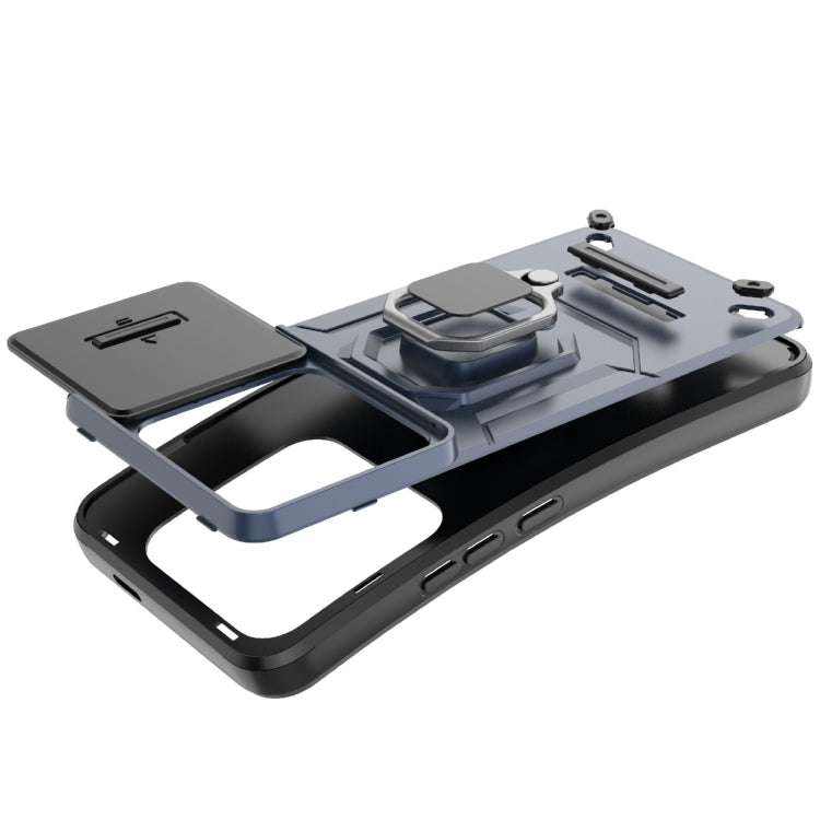 For Xiaomi 14 Pro 5G Sliding Camshield TPU + PC Shockproof Phone Case with Holder(Blue) - free shipping - PMC TechLife - Order now!