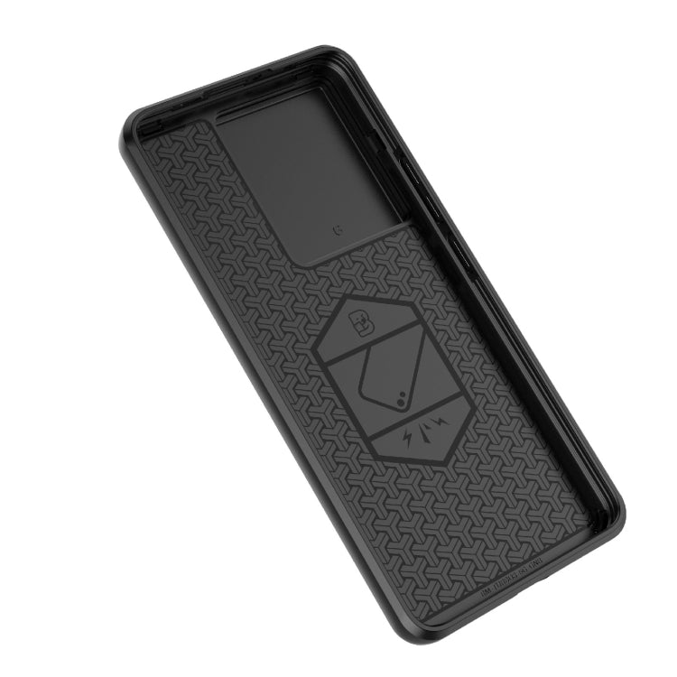 For Xiaomi Redmi Turbo 3 5G Sliding Camshield TPU + PC Shockproof Phone Case with Holder(Green) - Xiaomi Cases by PMC TechLife | Online Shopping South Africa | PMC TechLife | Buy Now Pay Later Mobicred