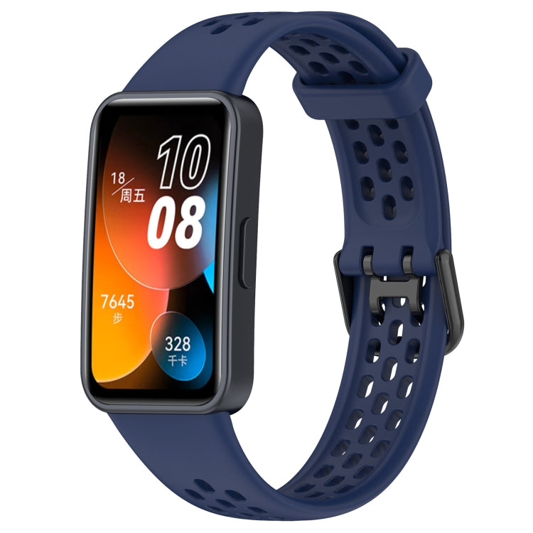 For Huawei Band 10 / 9 / 8 Solid Color Breathable Silicone Watch Band(Midnight Blue) - Watch Bands by PMC TechLife | Online Shopping South Africa | PMC TechLife | Buy Now Pay Later Mobicred