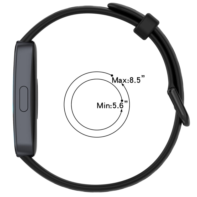 For Huawei Band 10 / 9 / 8 Solid Color Breathable Silicone Watch Band(Black) - Watch Bands by PMC TechLife | Online Shopping South Africa | PMC TechLife | Buy Now Pay Later Mobicred