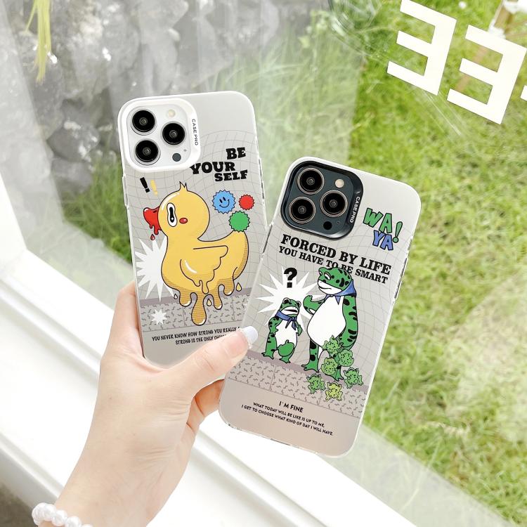 For iPhone 16 Plus Electroplated Silver Series PC Protective Phone Case(Creative Text A) - free shipping - PMC TechLife - Order now!