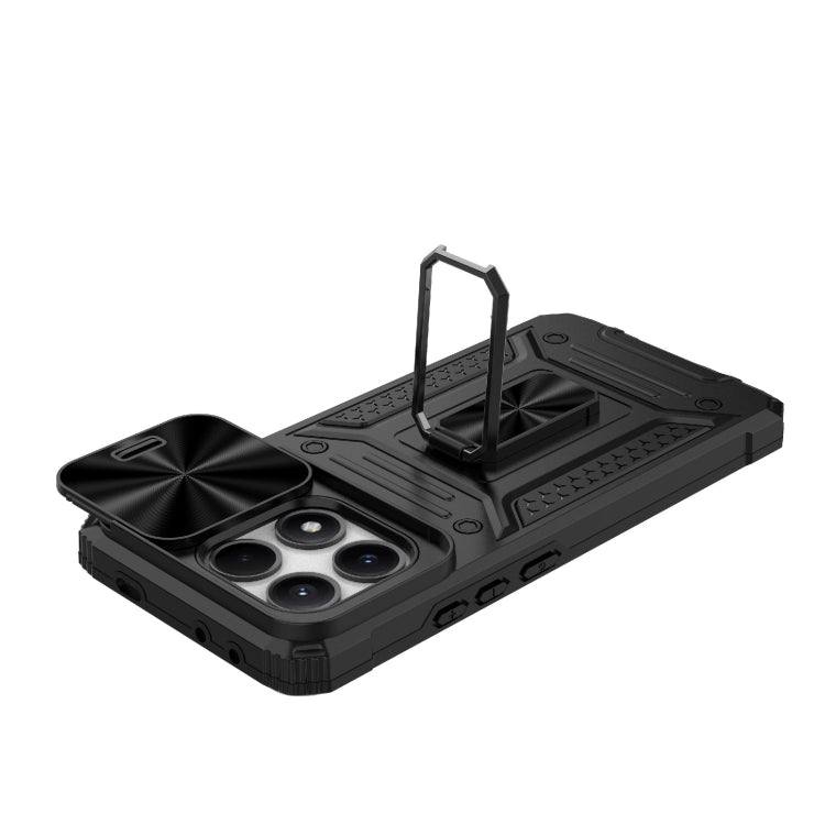 For Xiaomi Redmi K70E 5G Camshield Robot TPU Hybrid PC Phone Case(Black) - K70E Cases by PMC TechLife | Online Shopping South Africa | PMC TechLife | Buy Now Pay Later Mobicred