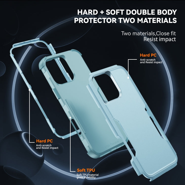For iPhone 16 Pro Commuter Shockproof TPU + PC Phone Case(Grey Green) - iPhone 16 Pro Cases by PMC TechLife | Online Shopping South Africa | PMC TechLife | Buy Now Pay Later Mobicred