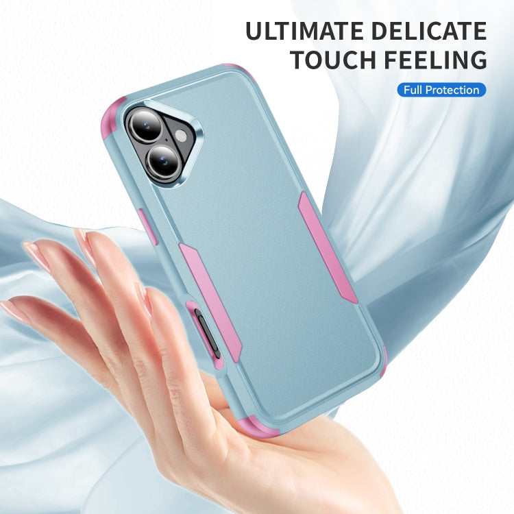 For iPhone 16 Plus Commuter Shockproof TPU + PC Phone Case(Grey Green+Pink) - iPhone 16 Plus Cases by PMC TechLife | Online Shopping South Africa | PMC TechLife | Buy Now Pay Later Mobicred
