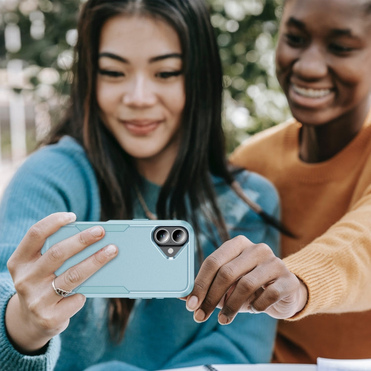 For iPhone 16 Commuter Shockproof TPU + PC Phone Case(Grey Green) - iPhone 16 Cases by PMC TechLife | Online Shopping South Africa | PMC TechLife | Buy Now Pay Later Mobicred