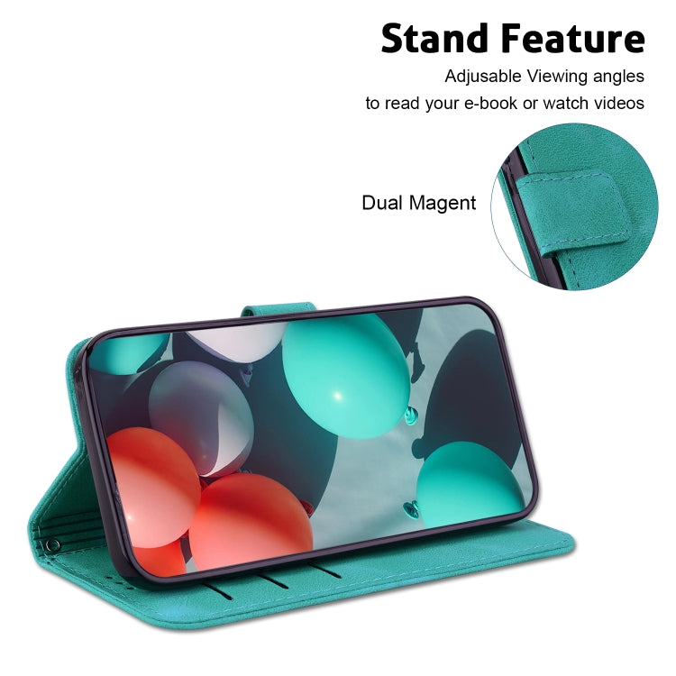 For Xiaomi Redmi Note 12 Pro+ Global 7-shaped Embossed Leather Phone Case(Green) - free shipping - PMC TechLife - Order now!