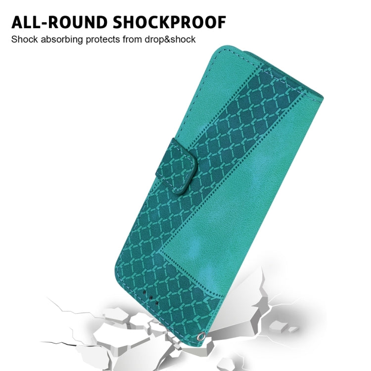 For Xiaomi Redmi Note 13 Pro+ 5G 7-shaped Embossed Leather Phone Case(Green) - Note 13 Pro+ Cases by PMC TechLife | Online Shopping South Africa | PMC TechLife | Buy Now Pay Later Mobicred
