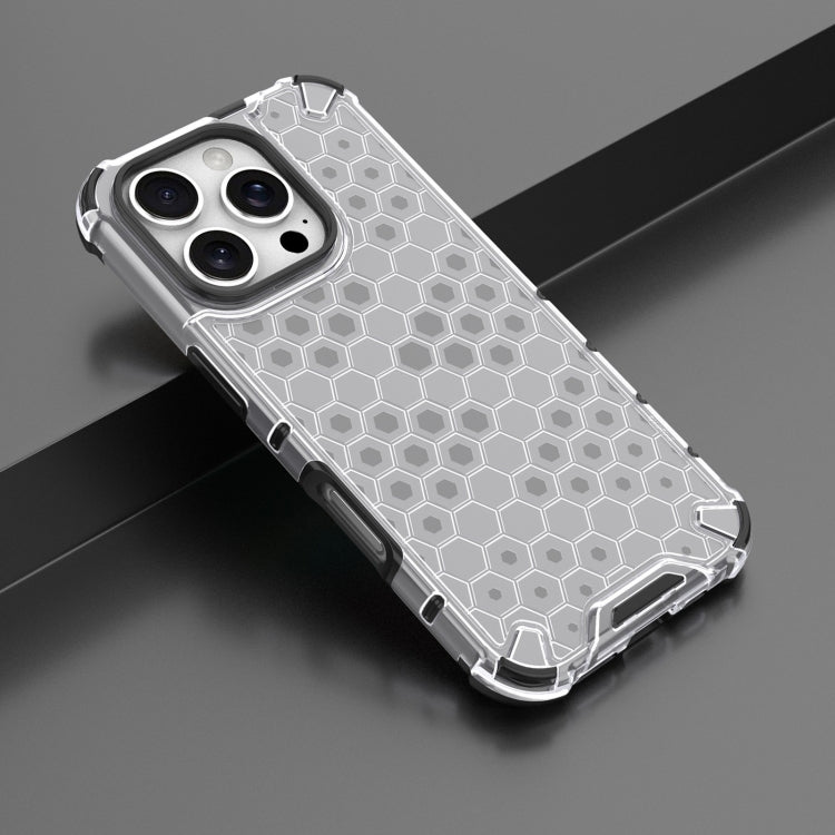 For iPhone 16 Pro Honeycomb Shockproof Phone Case(White) - iPhone 16 Pro Cases by PMC TechLife | Online Shopping South Africa | PMC TechLife | Buy Now Pay Later Mobicred