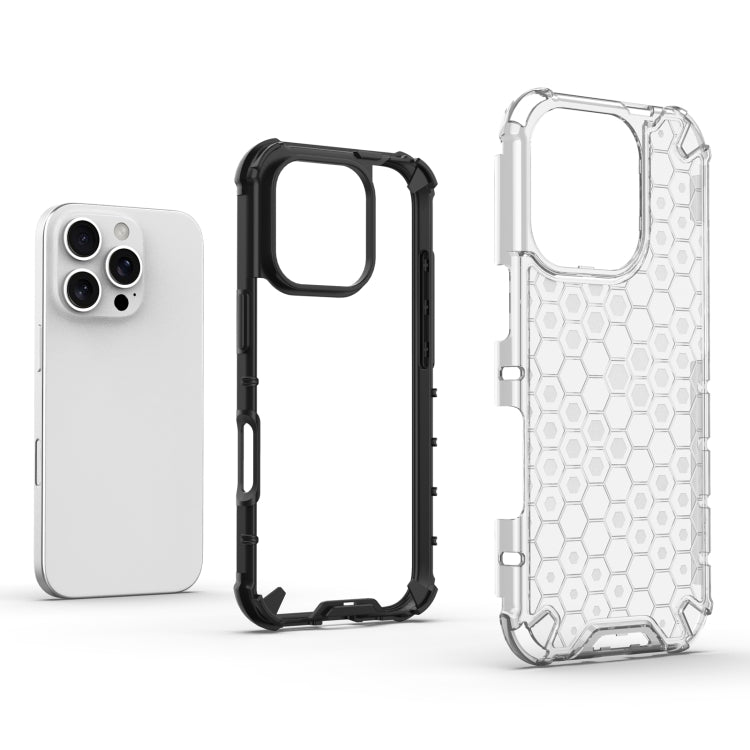 For iPhone 16 Pro Honeycomb Shockproof Phone Case(White) - iPhone 16 Pro Cases by PMC TechLife | Online Shopping South Africa | PMC TechLife | Buy Now Pay Later Mobicred